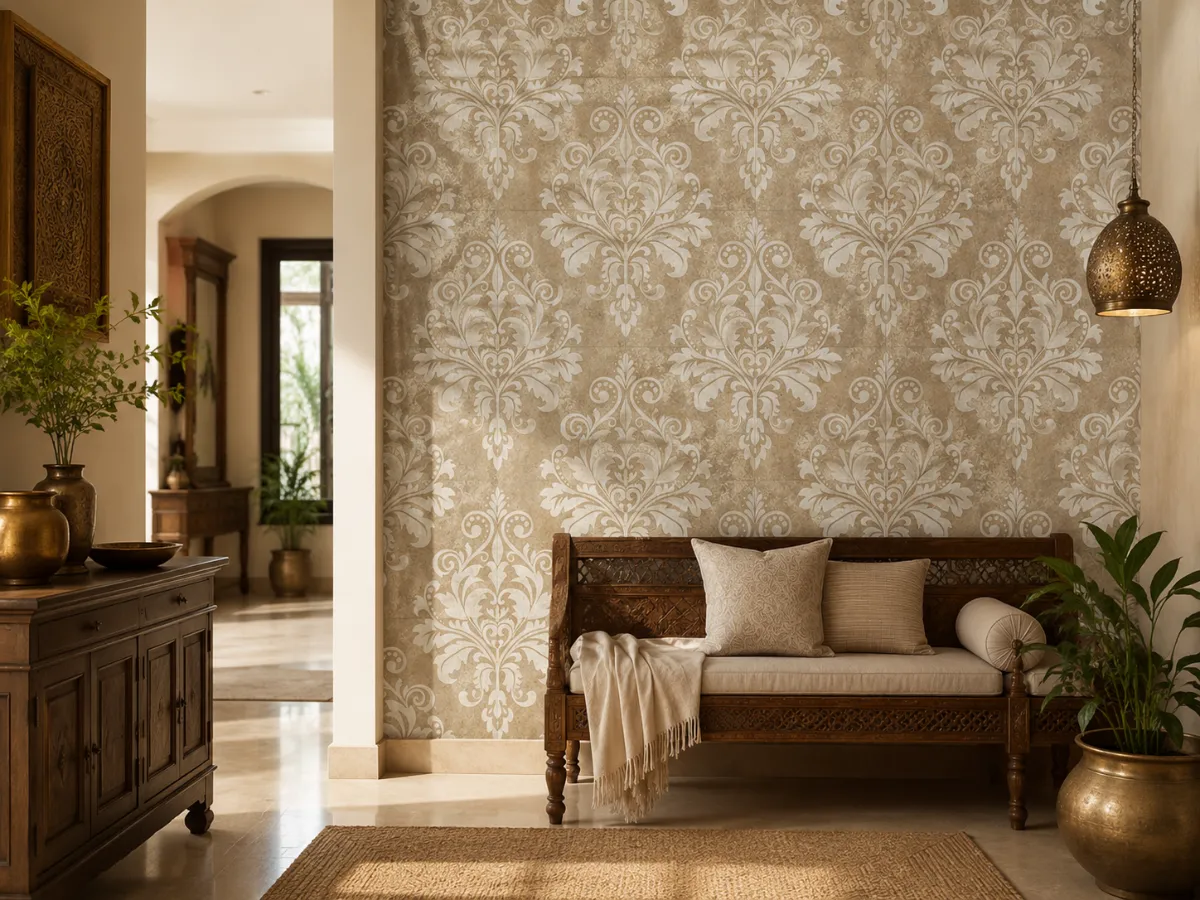 Brown, Beige, and Cream Moroccan Tiles 